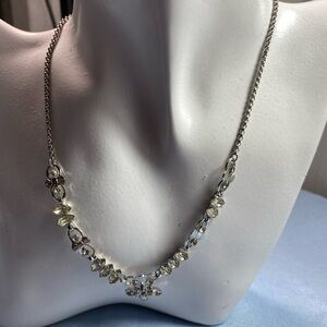 V.O. Signed Sterling Silver  Elegant Cocktail Necklace 925